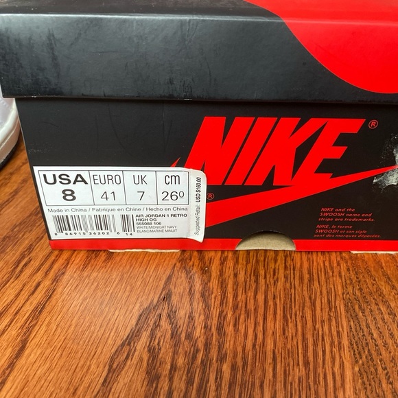 Air Jordan 1 Retro High OG 'Metallic Navy' - Picture 6 of 7